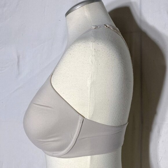 5/$25 Victoria’s Secret Body By Victoria Beige Racerback Perfct Coverage Bra 32F - Picture 4 of 11